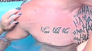 3 Naughty Friends Paying the Pool Owner on the Xerecard