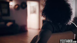 Ebony mature model squirts on wife knob