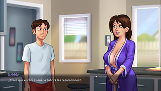 Helping stepmom to earn points with her - Summertime Saga