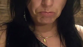 Ripped Shiny Nylon Jumpsuit in the Bathroom. Cum Cleanup, Dirty Dancing and Pee Play