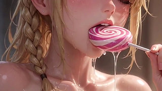 Lollipop licking compilation, 3d anime