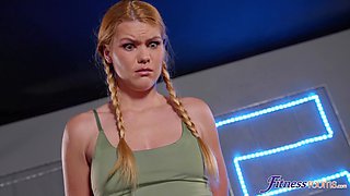 Izzy Delphine's Sweaty Lesbian Bliss in Gym Orgasm