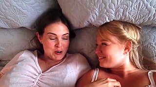 Two blond chicks love anal hook-up together
