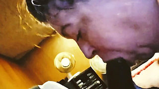 A college Teacher Sucking My Dick & Swallowing the Whole Load