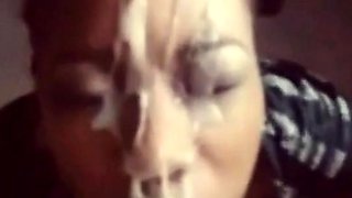 Ebony Amateur's Massive Facial