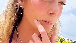 Solo masturbation of a beautiful amateur blonde