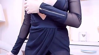 Svenska Kimora onanerar p webbkamera med klackar och strump