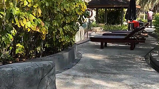 Feet Tease Outdoor While Watching a Movie