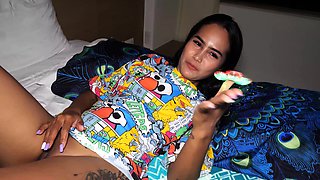 Thai teen Lily Koh dildoed her tight ass