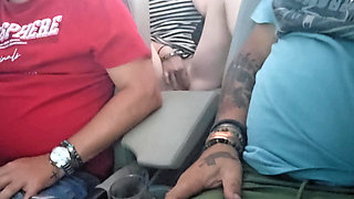 Hot Blue Eyed Blonde Dildo Fucking in the Back of Convertible