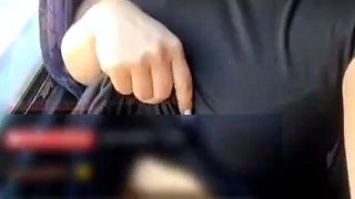 two sisters being sensual on the bus for the camera 84412590