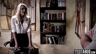 Full-breasted matchmaker mature fucks hung client