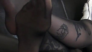 Big Nylon Feet Licking!