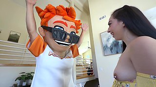 My Fake Blind Walking Stick Made Scarlett Rosewood Cum Hard & Take Creampie