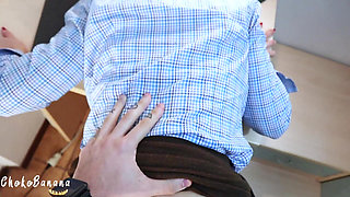 Surprising My Stepsister While Studying