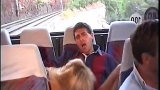 A Partouze in a Bus in the Middle of a Trip to Corsica!