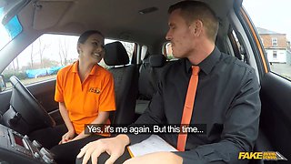 Porn queen Tina Kay creampied in stunning pov - faux driving school