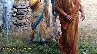 18 years Old Couple First Time Outdoor Threesome Sex with Mother in law Hardcore & Hard fucking Sex