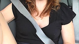 Busty amateur Milf outdoor action with cum in mouth