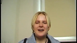 Cute girl rubbing her duck