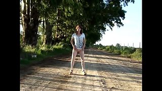 Blonde MILF Outdoor Pissing on Farm - Argentinian Ass