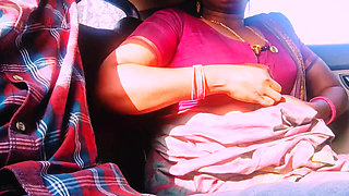 Villege aunty with son in law car sex Telugu dirty talks.