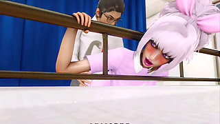 Leon breast sucking Morgona and Fuck Dophne in hospital That new teacher game