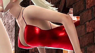 Intense Glory Hole Fun with Silvia in a Red Dress - 3D Hentai, Deepthroat, and Cumshots in Rule34 Animation