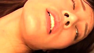 Close up with asian cutie getting clit rubbed