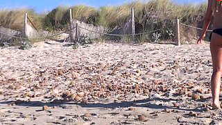 Brunette Amateur Nailed Outdoors In Public