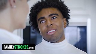 Familystrokes - Big Assed huge boobed step-mother gives teenie stepdaughter and ebony son-in-law a sex lesson