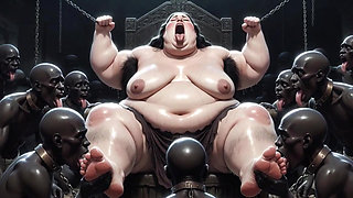 SSBBW Queen Covered in Slave Tongues - Intense Body Worship Orgasms