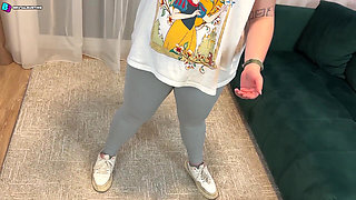 Baseball Bat, a Leather Belt, Tennis Balls and Her Massive Legs Turn His Testicles Into Whipped Cream! Crotch Destruction!