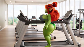 Green Elf’s Sexy Gym Day – Workout, Sweat & Cozy Recovery