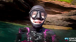 Diving in My Shiny Two-piece Wetsuit