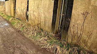 Loud Tit Slapping at Construction Site