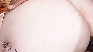 Hard Black Cock Gets a Double Blowjob From 2 Chubby White Girls