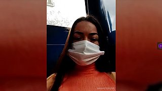 MV538FLSAH IN BUS IN SEXY DRESS