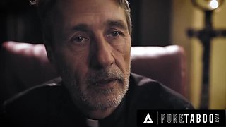 Gia Paige Submits To Creepy Priest Steve Holmes For Sinful Absolution - Rough Bondage & Big Dick Sex