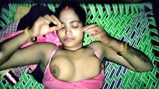 Brother-in-law catches village sister-in-law fingering herself at night and gives her a hard pounding