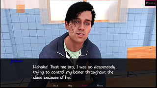 Nerd to alpha #3 - Jackson Jerked off and the cum fell on Sara's boobs