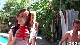 Real Slut Party - Trim Amia Miley Teases Phoenix Askani, J Jay & Michael with a Hot House Party Sex Tape