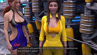Stranded in Space - Petite Brunette & Big Tits Red Head Wants a Anal Threesome