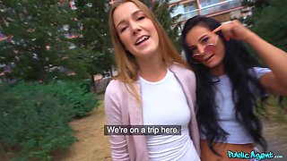 Alexis Crystal & Lexi Donna get wild in public & cum hard!