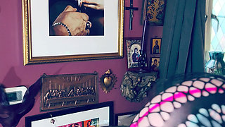 Pink & Delicious Tina Snua Sparks Up A Cigarette In A Holder