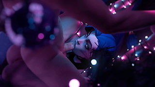 Creamy Facefuck with Blue Haired Girl!