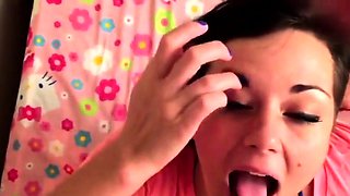 Sexy Amateur Loves Cum Play and Swallow