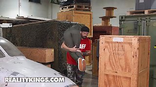Reality kings - Selina Bentz shows her titties for attention and ends up getting banged with a bulky employee