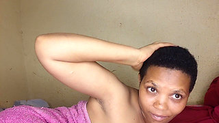 Solo Ebony Plays with Pussy Till She Squirts