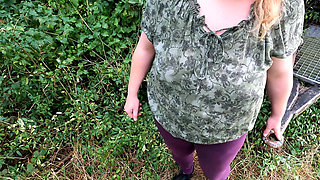 Spanking Her Naked Ass and Tits in Public